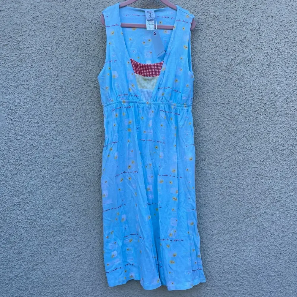 NEW Munki Munki Heather Ross Fireflies Dress Nightgown Youth XL (14)